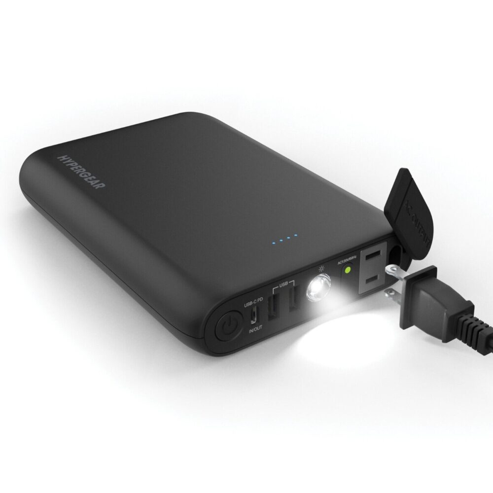 Cargador Portátil 24000mAh y 65W con tomacorriente AC - HYPERGEAR