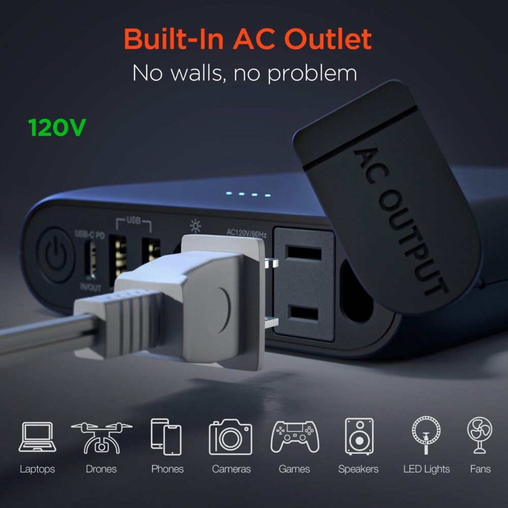 Cargador Portátil 24000mAh y 65W con tomacorriente AC - HYPERGEAR - Imagen 3