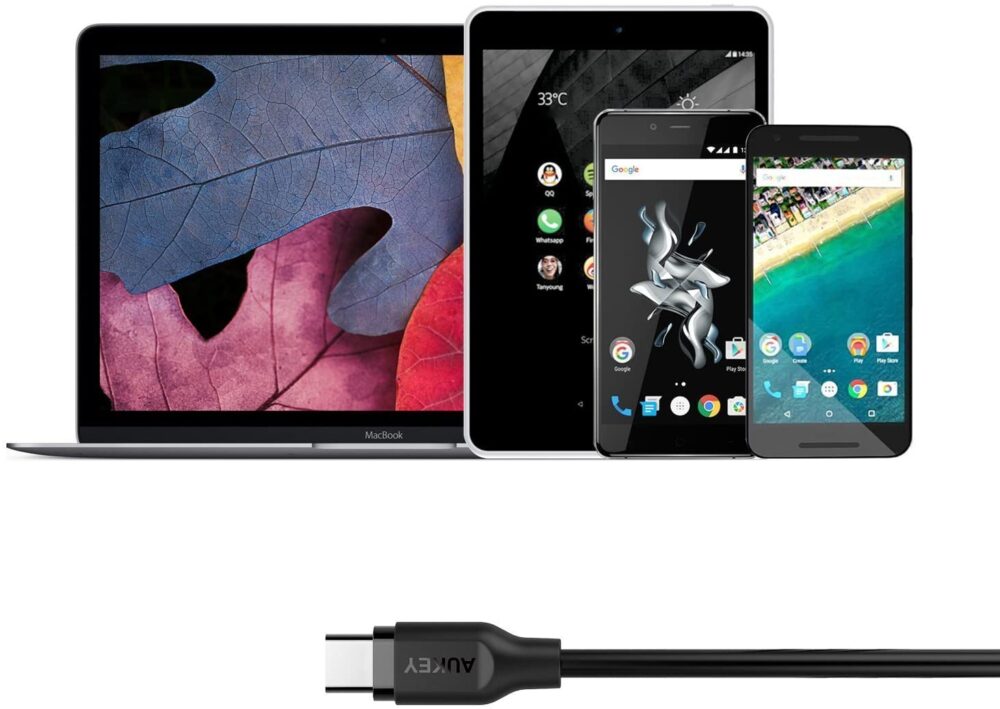 Cable de 1 metro PVC USB-C a USB-A - AUKEY - Imagen 6
