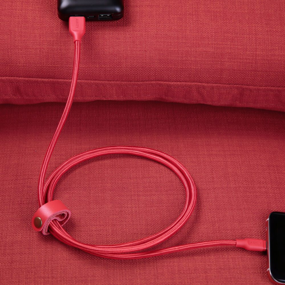 Cable de 1.2 metros trenzado USB-C a USB-A - AUKEY - Imagen 3