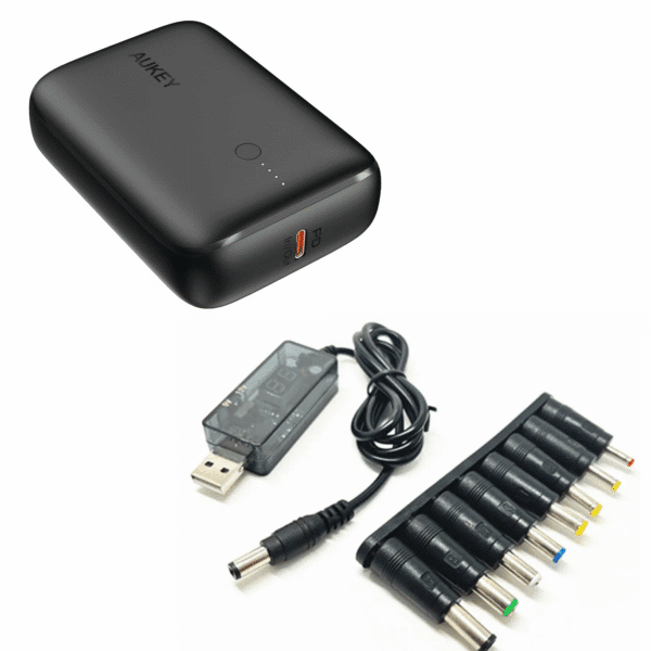 Combo para ROUTER - Cargador Portatil 10000mAh y Convertidor - AUKEY